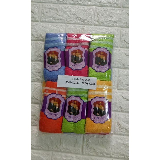5 khăn mặt sợi tre Việt Mỹ
