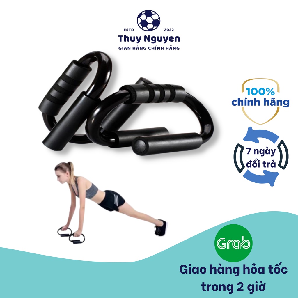 Hít Đất, Chống Đẩy Tập Gym Tại Nhà Hàng Loại 1 Giúp Tăng Cơ Ngực Tay Vai Lưng Chất Liệu Inox Dày Bền Bỉ Không Bị Han Rỉ