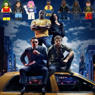 Mô Hình Đồ Chơi Lắp Ráp Nhân Vật Jessica Jones Luke Cage Hyperion Trong Marvel Endgame SpiderMan