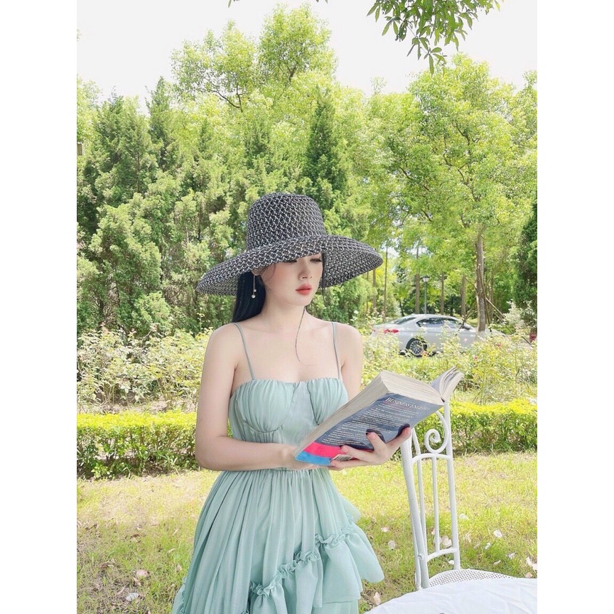 Váy tơ tầng  2 dây tiêu thư xinh