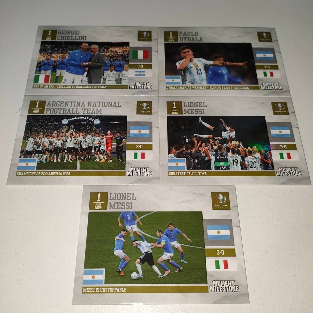 Thẻ Cầu Thủ Bóng Đá SKY Card M&amp;m | Lionel Messi Giorgio Chiellini Paulo Dybala Finalissima Argentina Italy Juventus PSG