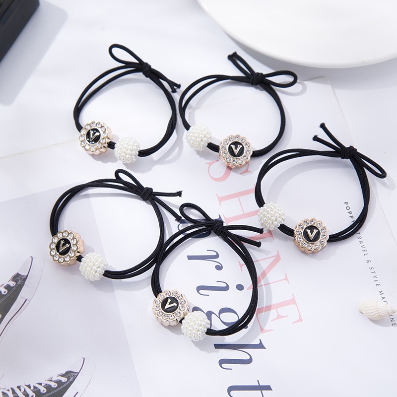 Dây buộc tóc đính đá co giãn đáng yêu dành cho nữ