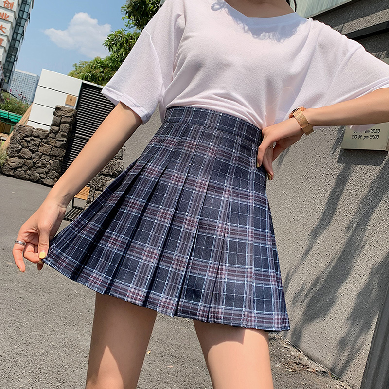 Chân Váy Chữ A Ngắn Xếp Ly Họa Tiết Kẻ Ô Thời Trang Thu Đông Trẻ Trung Cho Nữ | BigBuy360 - bigbuy360.vn