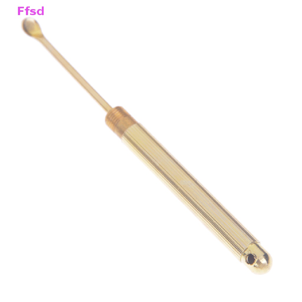 {Ffsd} Dụng Cụ Lấy Ráy Tai Dạng Gập Màu Vàng Đồng Làm Sạch Ráy Tai * Bán Chạy