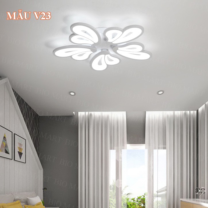 Đèn Ốp Trần Trang Trí – Đèn Âm Trần Trang Trí Phòng Khách, Gồm 3 Chế Độ Ánh Sáng, Có Điều Khiển Từ Xa Tiện Dụng – BIO143