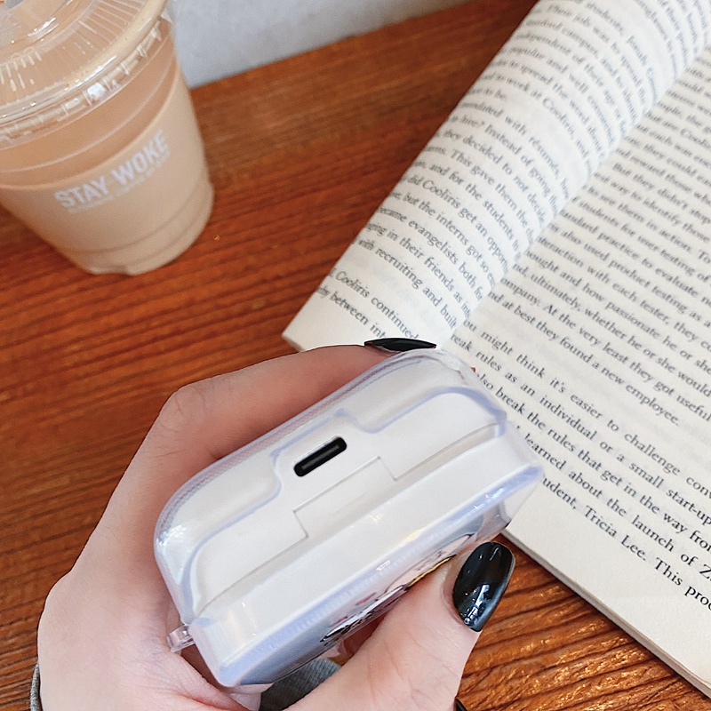Vỏ bảo vệ hộp sạc tai nghe không dây Mi True 2 Xiaomi Air 2 bằng TPU trong suốt hình phi hành gia/ thuỷ thủ mặt trăng
