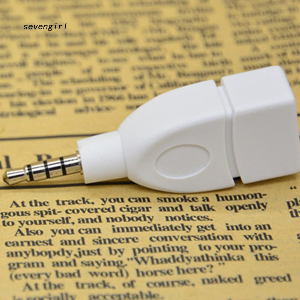 Đầu Chuyển Đổi Giắc Cắm Âm Thanh Aux 3.5mm Sang Cổng USB 2.0 Chuyên Dụng Cho Xe Hơi