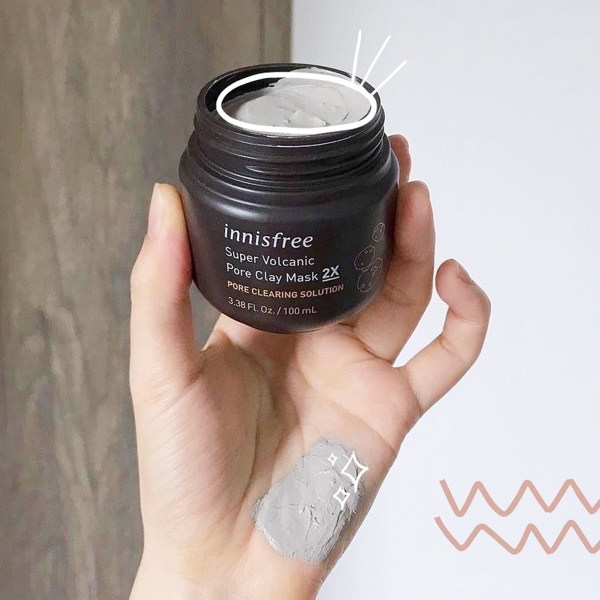 Mặt nạ đất sét Innisfree Super Volcanic Pore Clay Mask 2x