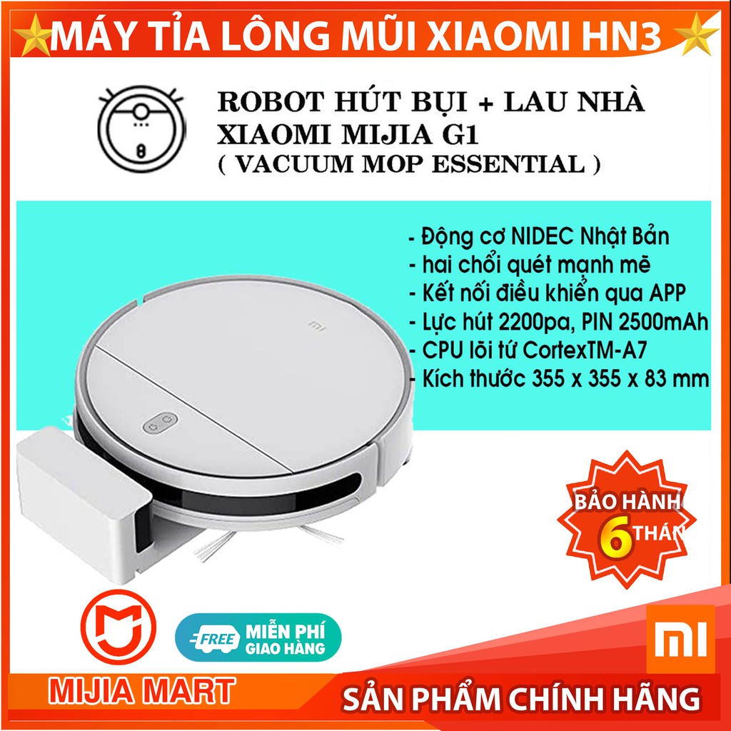 Robot hút bụi lau nhà Xiaomi Mijia G1. Mi robot vacuum mop essential