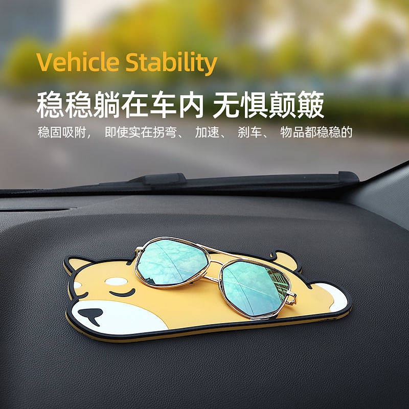 Thảm để đồ phụ kiện trang trí chịu nhiệt cao chống trượt hoạt hình để bảng điều khiển xe ô tô WBP9