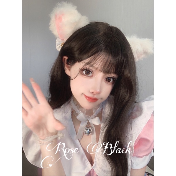 Vòng cổ Choker bèo phối chuông size to cosplay lolita, cosplay mèo neko có 3 màu mac MNK-8