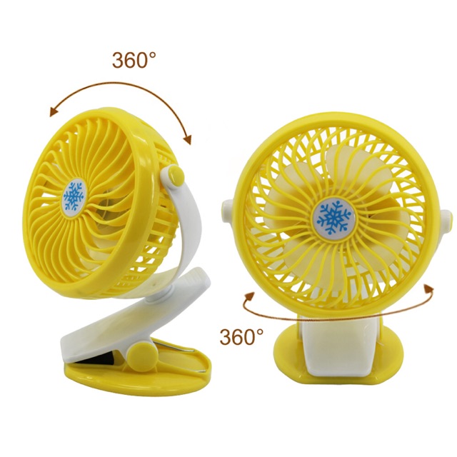 Quạt mini kẹp bàn sạc điện