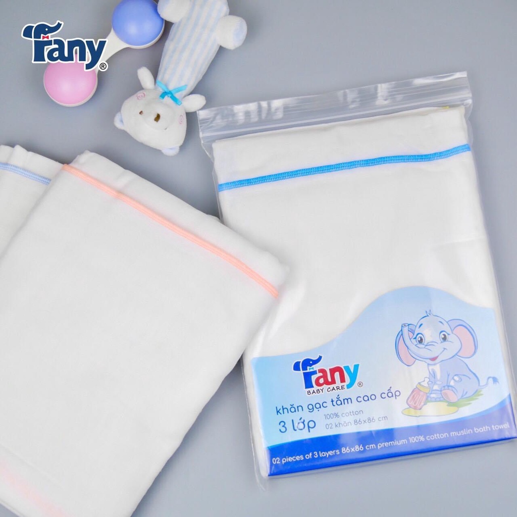 Khăn Tắm Xô Cao Cấp Hiệu Fany / Khăn tắm vải màn cho bé / Khăn tắm Cho Bé Sơ Sinh