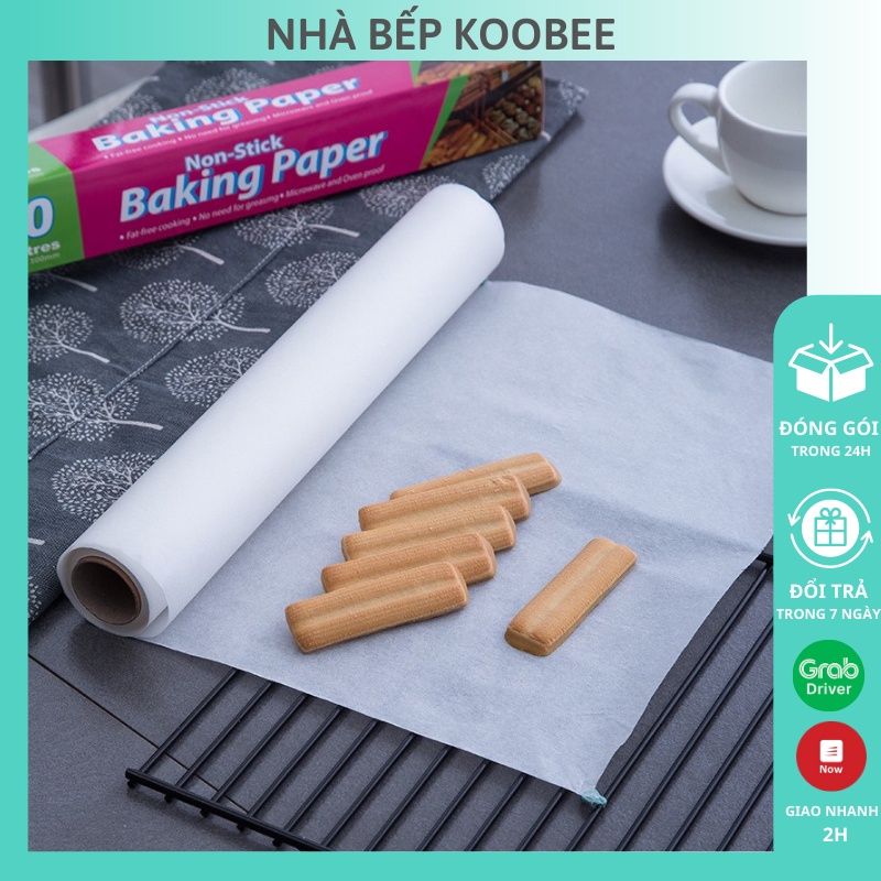 Cuộn giấy nến làm bánh 10 mét - Giấy nướng bánh, thực phẩm chịu nhiệt chống dính không thấm dầu (PKB06)