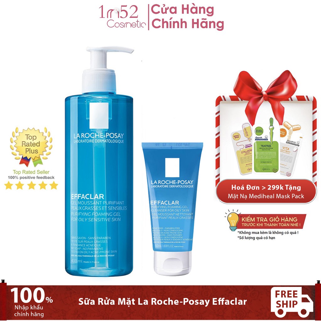 Sữa Rửa Mặt La Roche-Posay Effaclar Cho Da Dầu, Mụn, Nhạy cảm