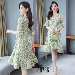 Váy hoa nhí 2 dây hồng đất siêu xinh - lydatgn600