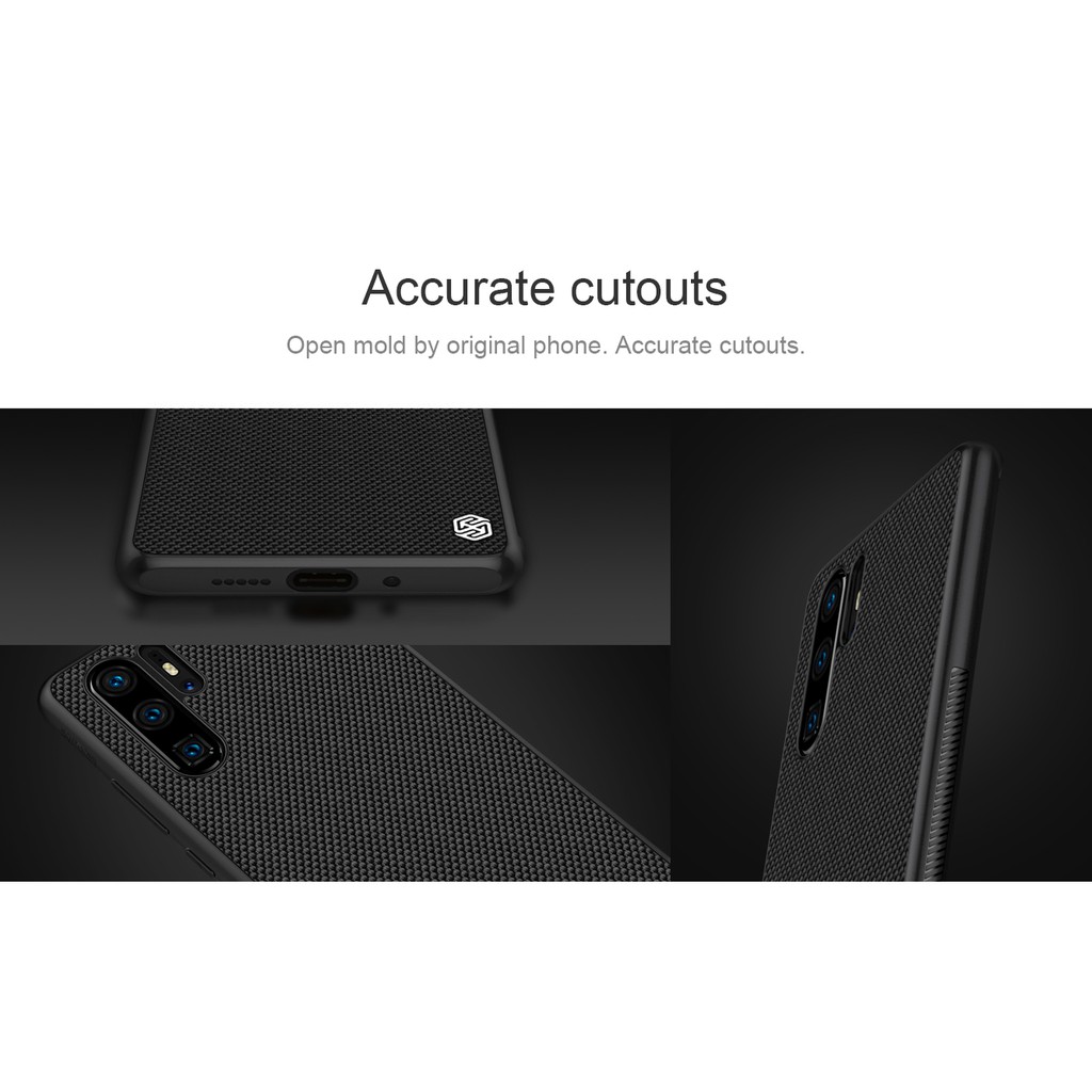 Ốp Lưng Nillkin Textured Case Vân Carbon Siêu Mỏng Màu Đen Cho Huawei P30 Pro / Huawei P30