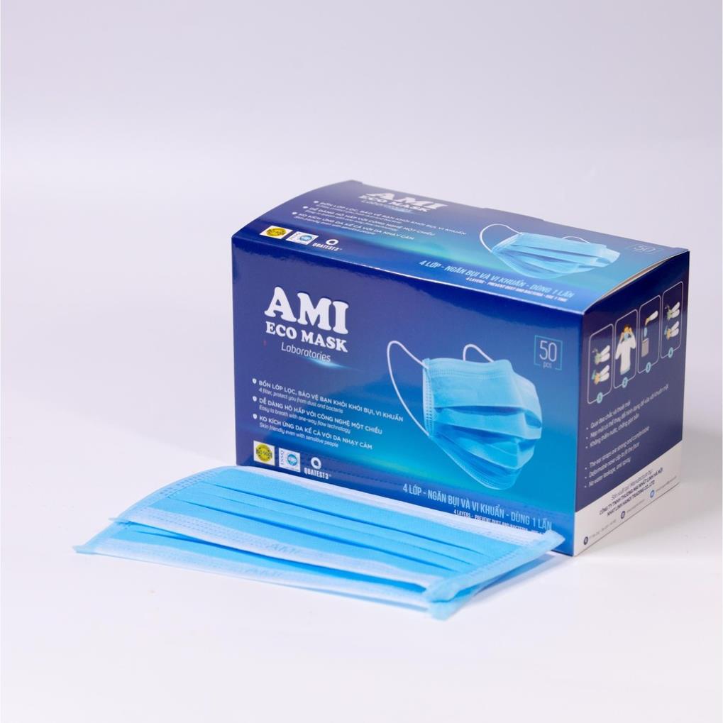 [Giá Sốc] Khẩu trang y tế Ami 4 lớp Ami Eco Mask hộp 50c