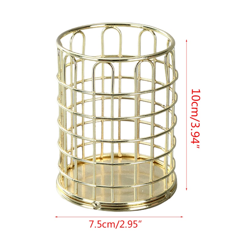 Hộp Đựng Bút Bằng Kim Loại Màu Vàng Hồng Chất Lượng Cao Đa Năng