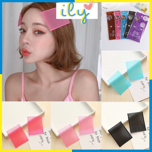 Miếng dán giữ tóc mái 2 cái thiết kế phong cách Hàn Quốc đa năng tiện lợi ILY