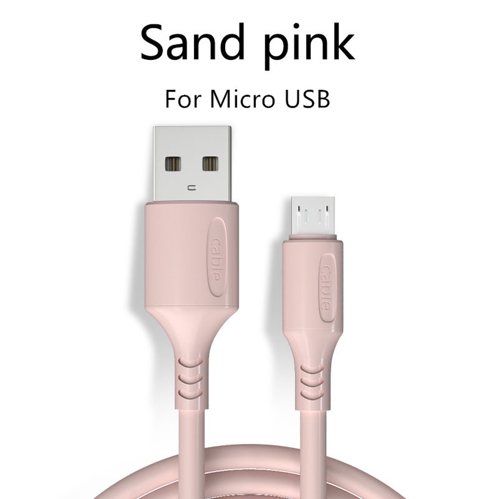 Dây Cáp Sạc Đồng Bộ Dữ Liệu Micro USB Bằng Silicone Dài 1.2m Cho Điện Thoại Android