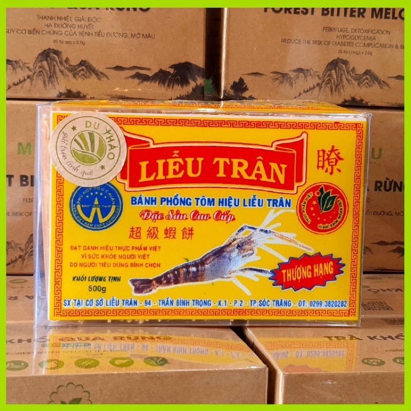 500g-1 hộp Bánh phồng tôm Liễu Trân thượng hạng