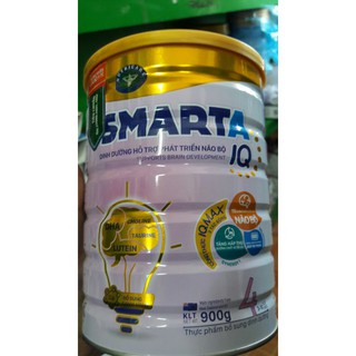 Sữa bột smarta iq 4, 900g hỗ trợ phát triển não bộ, date:2021