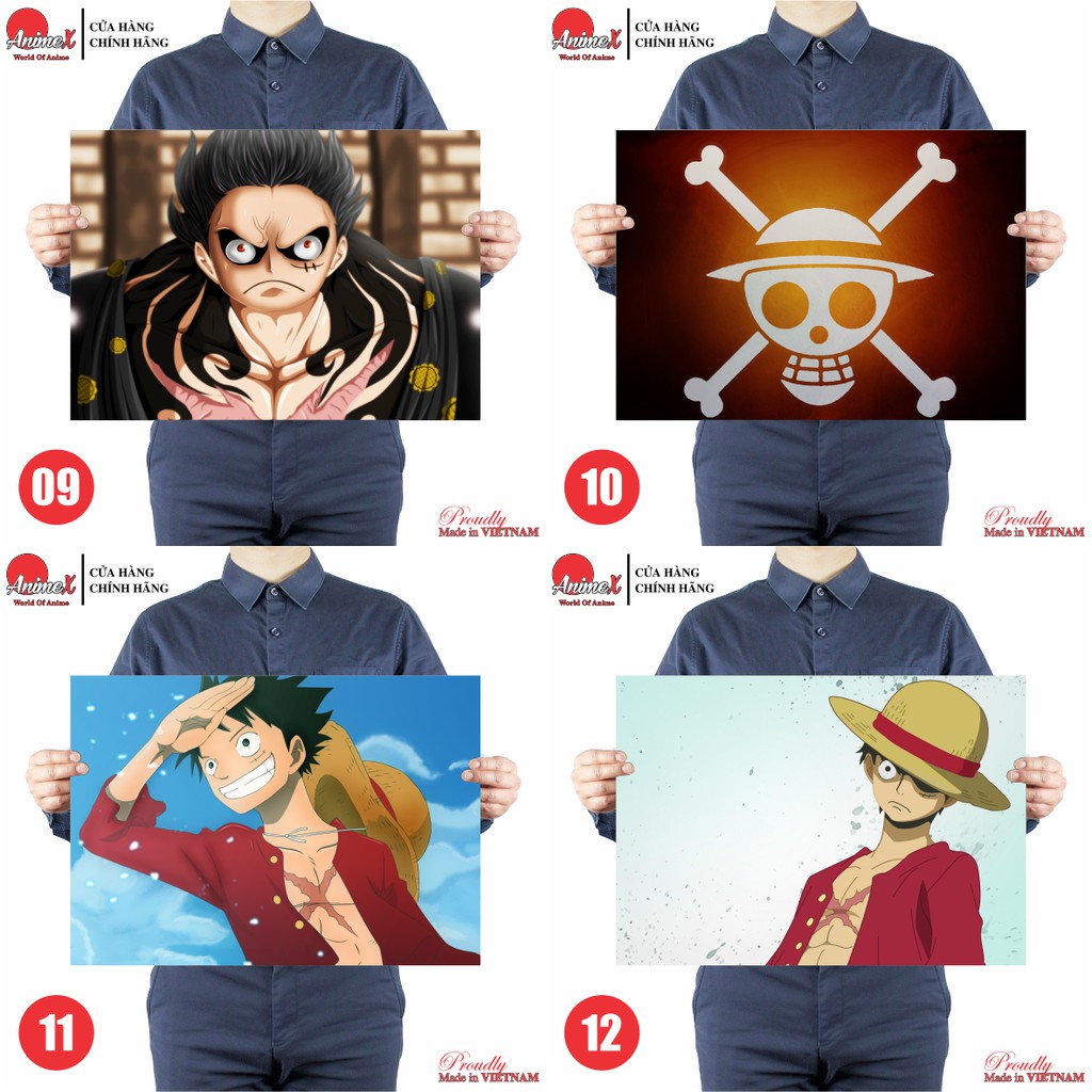 Tấm Tranh Poster Áp Phích Hình Monkey D. Luffy - Luffy Mũ Rơm - Anime One Piece - Onepiece - Đảo Hải Tặc By AnimeX 20/40