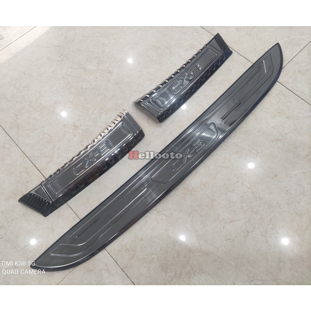 Nẹp chống trầy cốp xe Mazda CX-3 CX3 2020 2021 2022 2023 mẫu Titan + tặng kèm keo tăng dính
