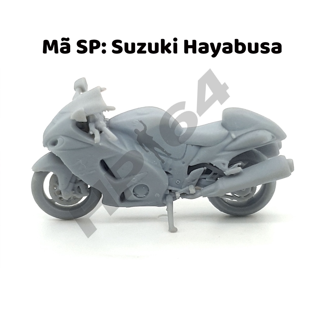 Mô hình xe mô tô thô chưa sơn tỉ lệ 1/64 Su.zu.ki Hayabusa