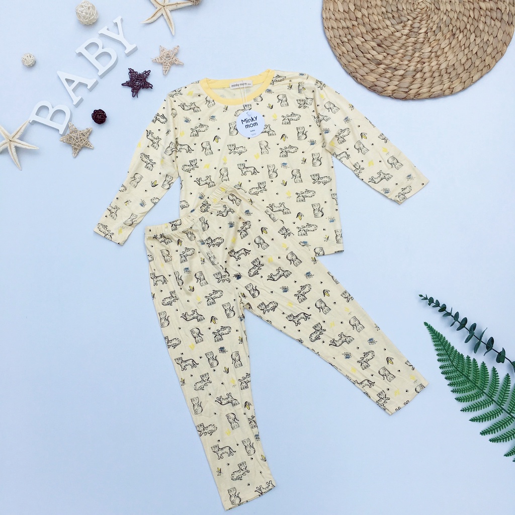 [Bé 18-32kg] Bộ Dài tay SIZE ĐẠI voi hồng Minky Mom Thun Lạnh mềm mịn mát cho bé trai, bé gái từ 18-32kg [ HÀNG CHUẨN ]