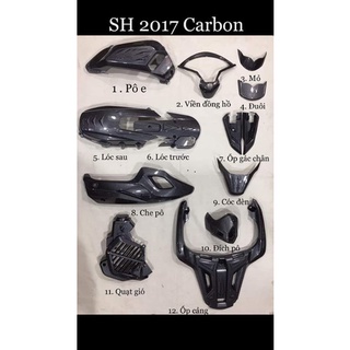 Phụ kiện carbon cho sh 2017 - 2019