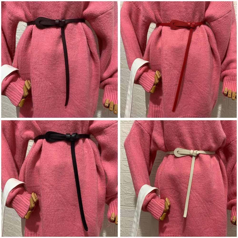 Thắt Lưng Da PU Màu Trơn Thời Trang Cho Nữ