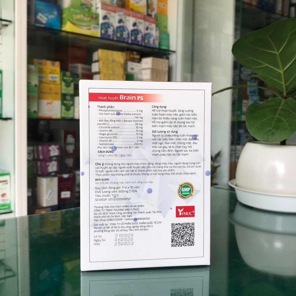 Hoạt huyết Brain hỗ trợ tăng cường lưu thông máu, giúp hoạt huyết