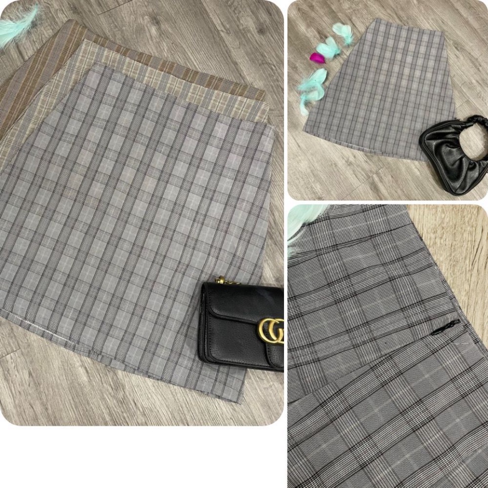 [HCM] Chân váy nữ, chân váy nữ sọc caro from chữ A trên gối xinh xắn SKUCV-06 | BigBuy360 - bigbuy360.vn