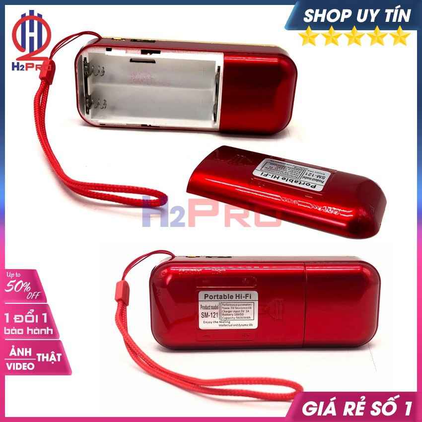 Đài Radio Bluetooth Shuae SM-121 3W Cao Cấp, Loa Đài Radio Đa Năng Mp3-Usb-TF-BT (Quà 80k-2 Pin Sạc)H2Pro Audio