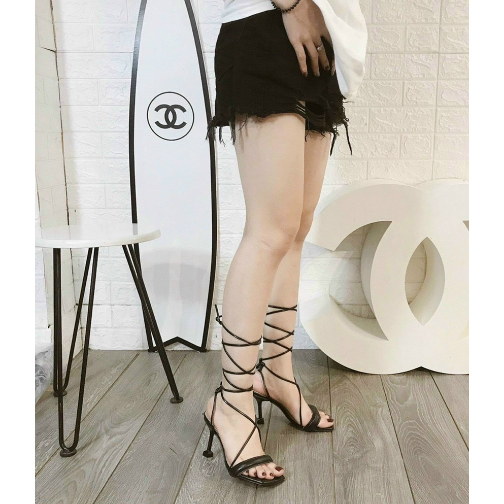 Xăng đan nữ chiến binh 7p siêu xinh với thiết kế dây quấn dài cho các nàng thoải mái tạo kiếu ạ - Chi Chanh Store