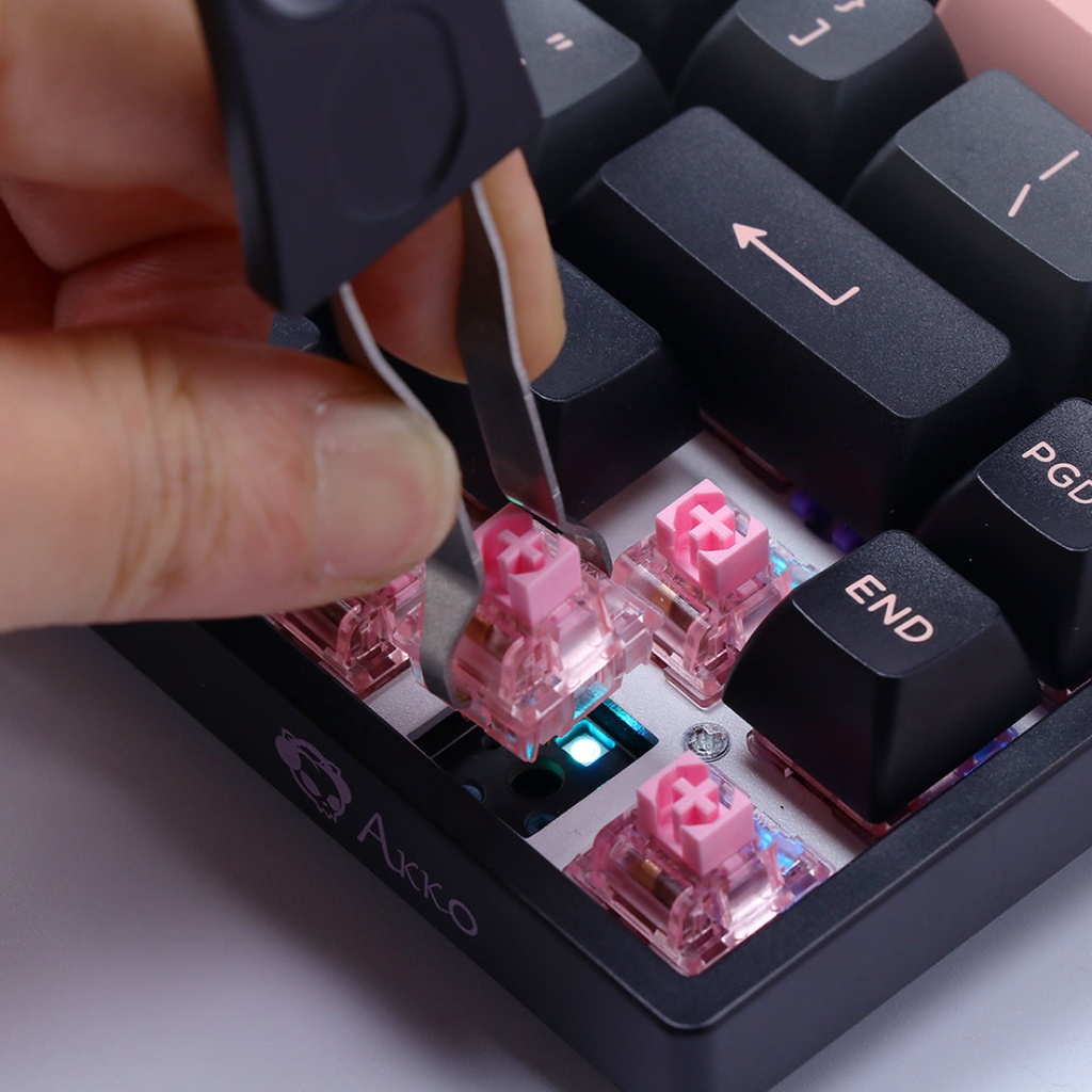 Bàn phím cơ AKKO 3068B / 3084B Black Pink  - Hàng chính hãng