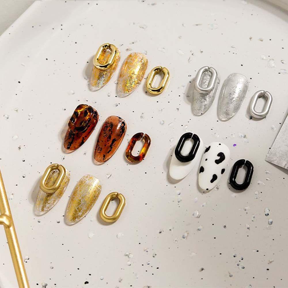 Phụ Kiện Trang Trí Móng Tay Hình Oval Tiện Dụng|Set 10 Phụ Kiện Trang Trí Móng Tay 3D Màu Sắc Xinh Xắn
