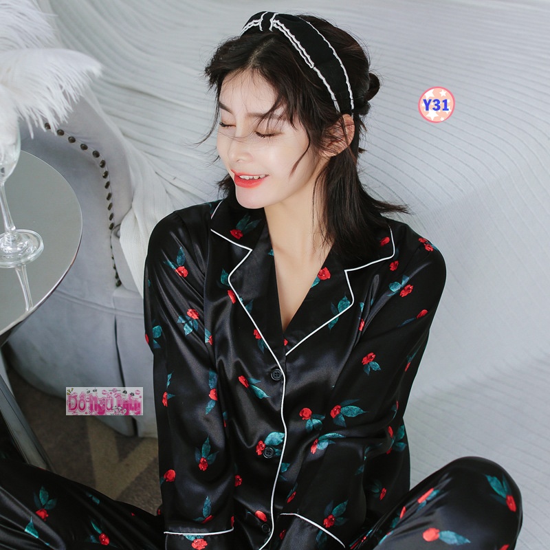 Pijama Lụa Cao Cấp Dài Tay Y31 | BigBuy360 - bigbuy360.vn