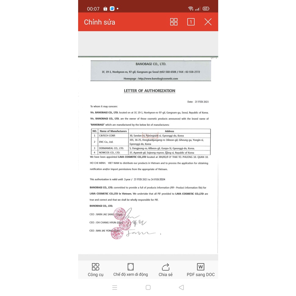 Mặt nạ BANOBAGI VITAMIN MASK mẫu mới 2022