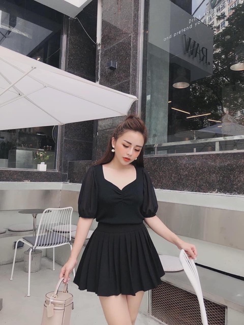Chân váy xếp ly ngắn cạp cao | BigBuy360 - bigbuy360.vn
