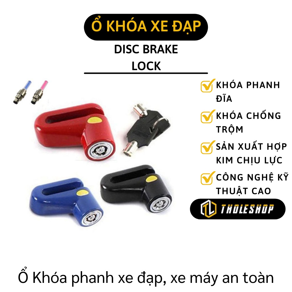 Ổ Khóa Xe Đạp - Khóa Phanh Đĩa Xe Máy, Xe Đạp Chống Trộm, Khả Năng Chịu Lực Cao 4686