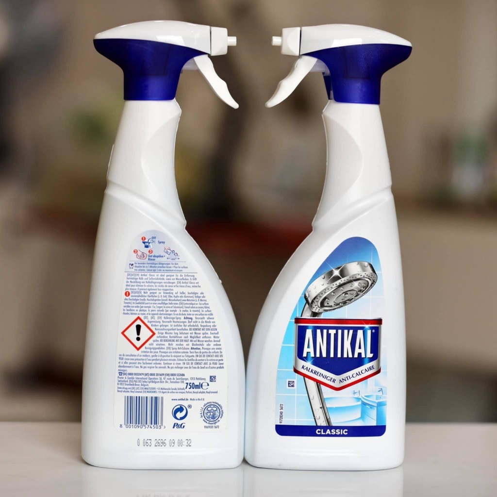 Chai xịt rửa ANTIKAL - Chai xịt vệ sinh, chống ăn mòn inox, vôi hóa, mảng bám [Hàng Đức Chính Hãng]