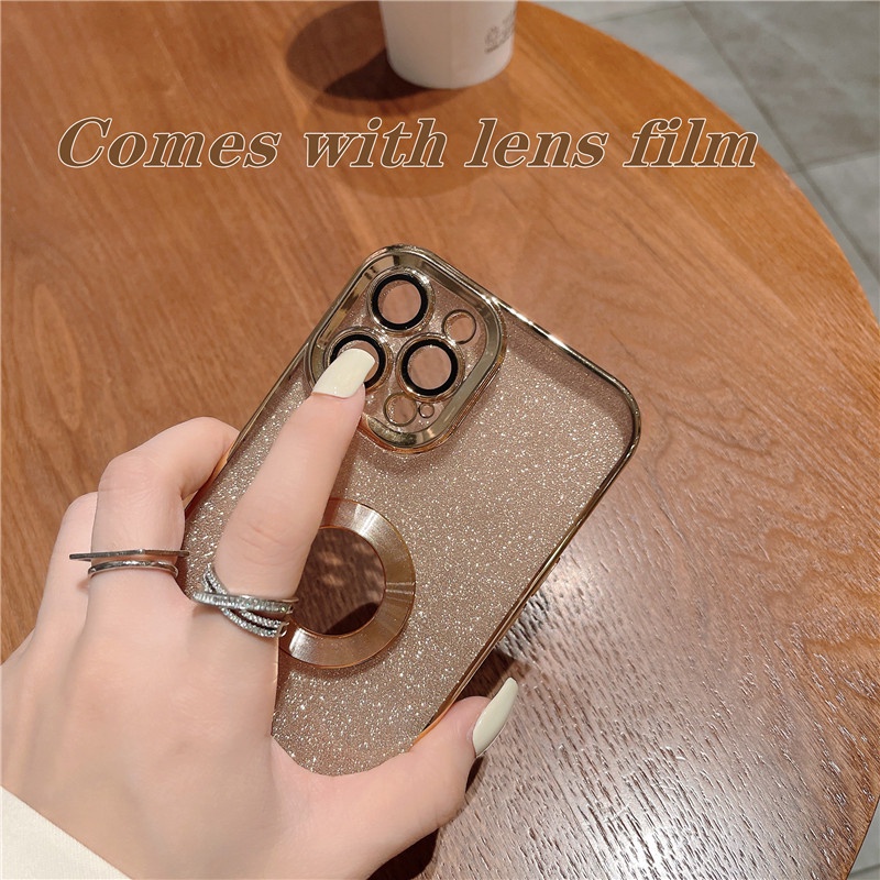 Ốp Điện Thoại Mềm Chống Sốc Mạ Viền 6D Cho iphone 11 12 13 pro max XR XS 7 8 plus