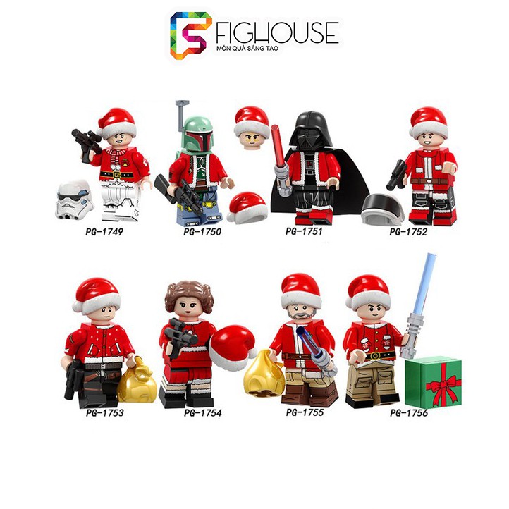 Xếp Hình Minifigures Các Nhân Vật Star Wars Với Trang Phục Giáng Sinh - Đồ Chơi Lắp Ráp Logo PG8200 [B2]