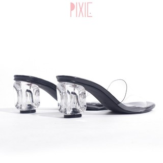 Guốc Cao Gót 5cm Quai Trong Mica Pixie X403