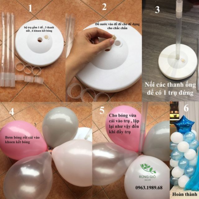 Set bóng có trụ 1,2m, số theo yêu cầu