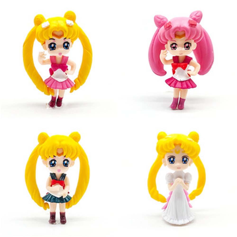 DARNELL Sailor Moon Mô Hình Nhân Vật Thủy Thủ Mặt Trăng Bằng PVC Trang Trí Bánh Kem