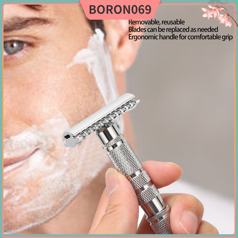 Dao cạo cổ điển An toàn cao Tay cầm tiện dụng Chống gỉ Máy cạo râu bằng tay cổ điển dành cho nam Tiệm cắt tóc tại nhà Quà tặng du lịch Boron069